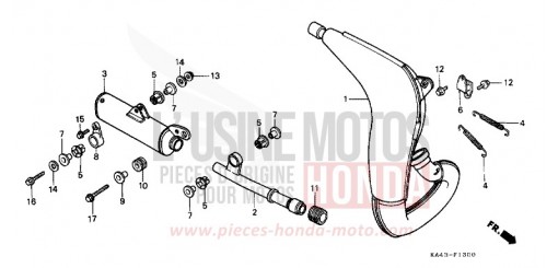 EXPANSION CHAMBER (1) CR250RE de 1984